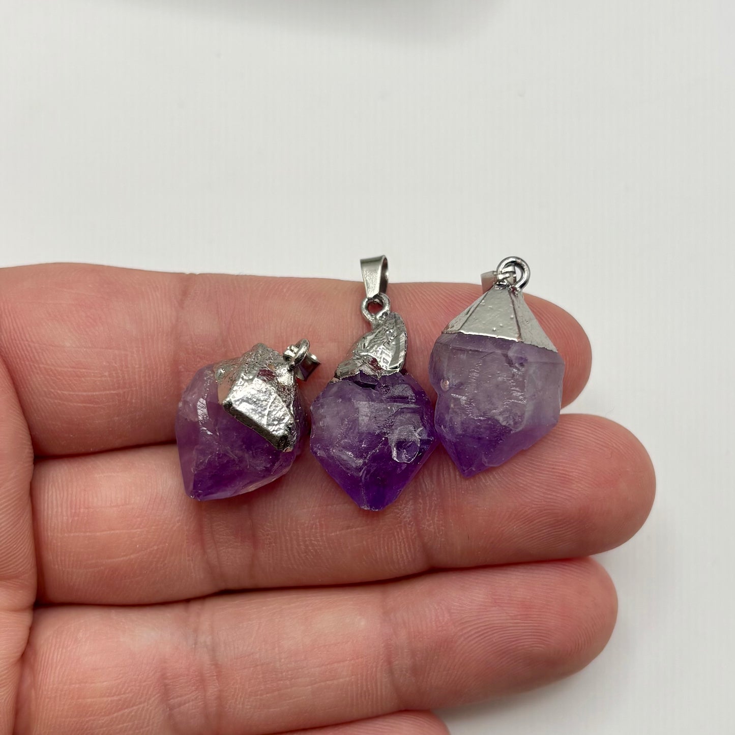 Amethyst Flower Pendants