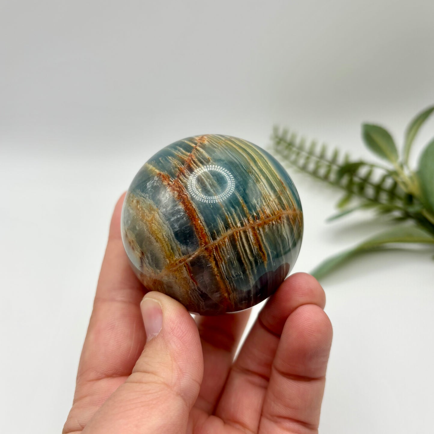 Blue Lemurian Calcite Sphere