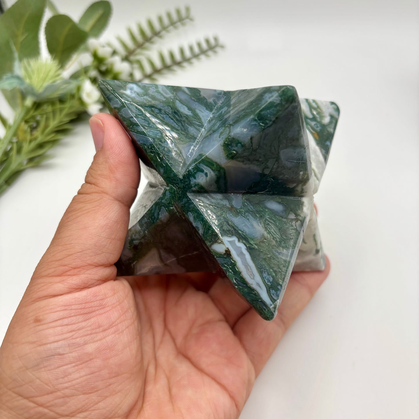 Moss Agate Merkabas