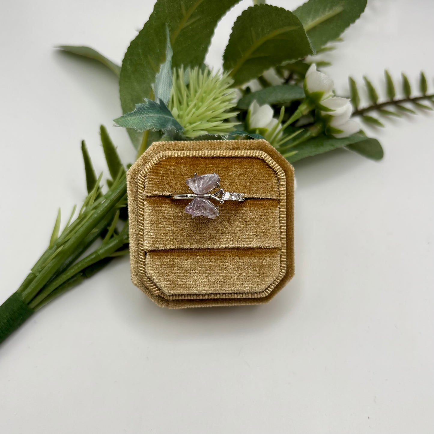 Fluorite Butterfly Rings