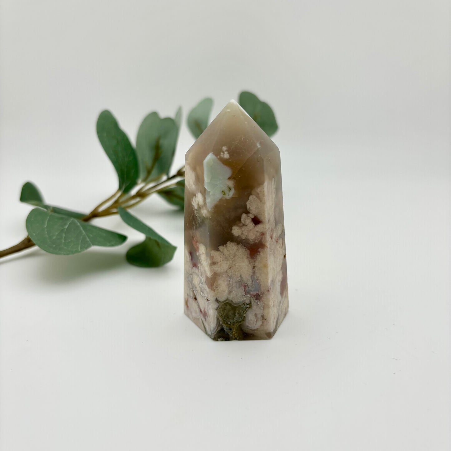 Green Flower Agate Towers