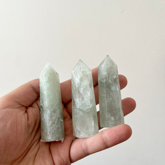Icy Green Fluorite Towers