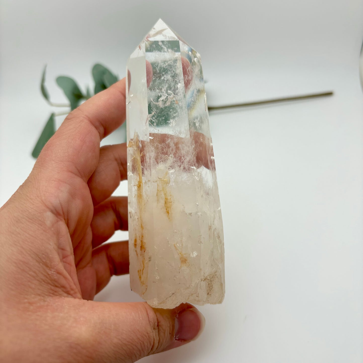 HQ Clear Quartz Points in Custom Stands
