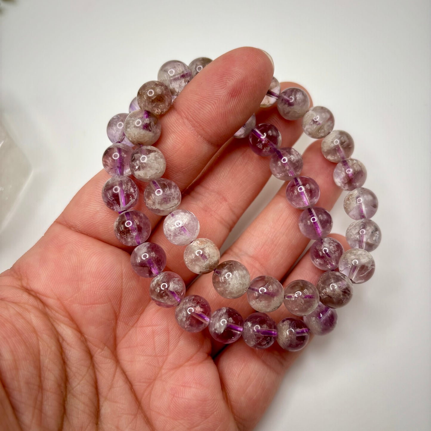 HQ Amethyst with Garden Quartz Bracelets