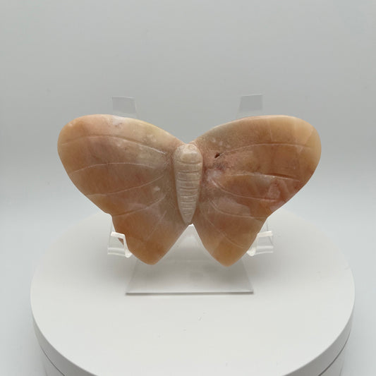 Orange Flower Agate Butterfly