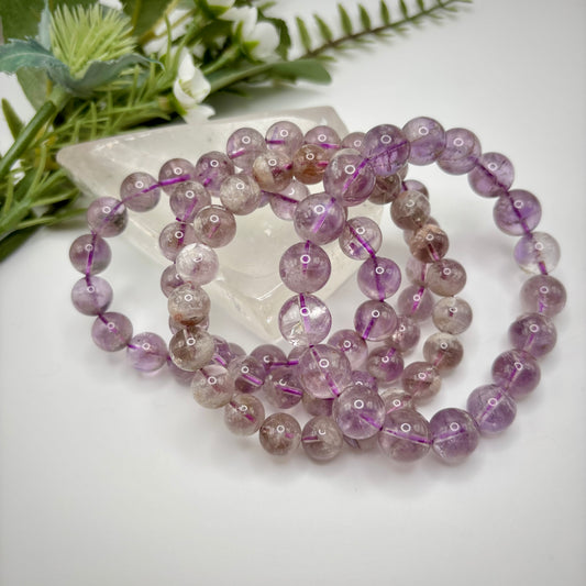 HQ Amethyst with Garden Quartz Bracelets
