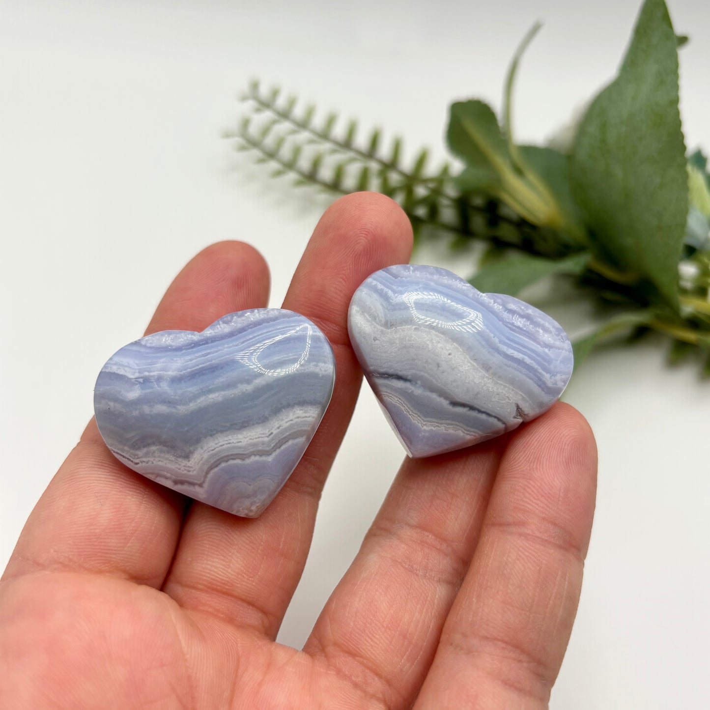 Blue Lace Agate Hearts