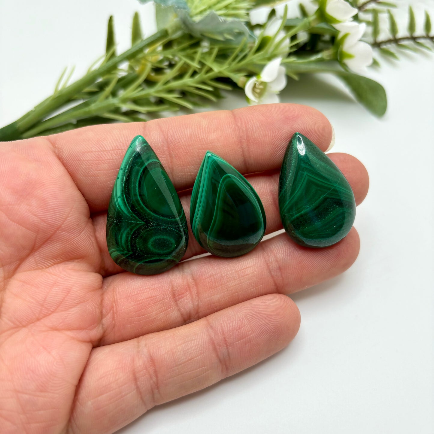 Malachite Teardrops