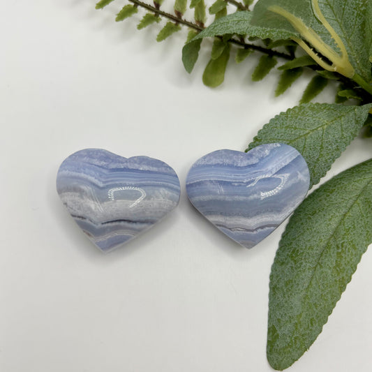 Blue Lace Agate Hearts
