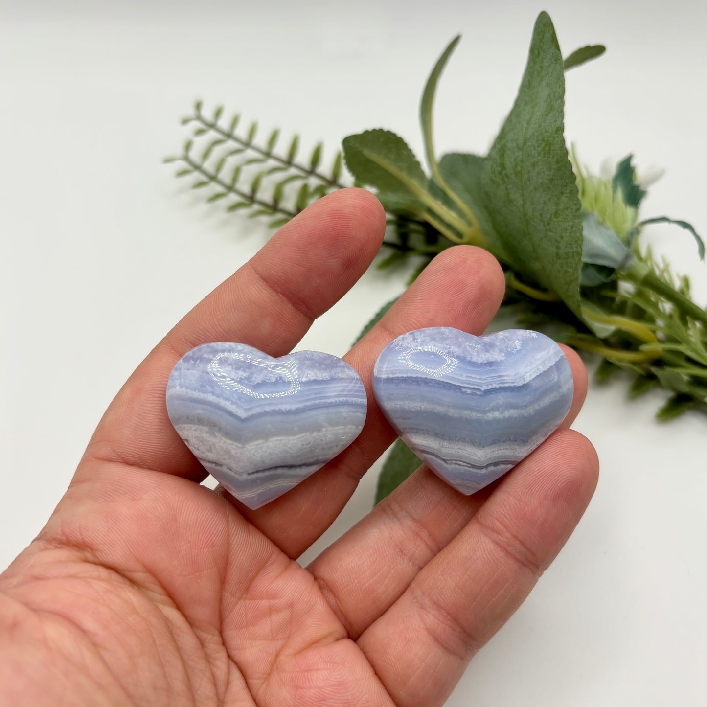 Blue Lace Agate Hearts
