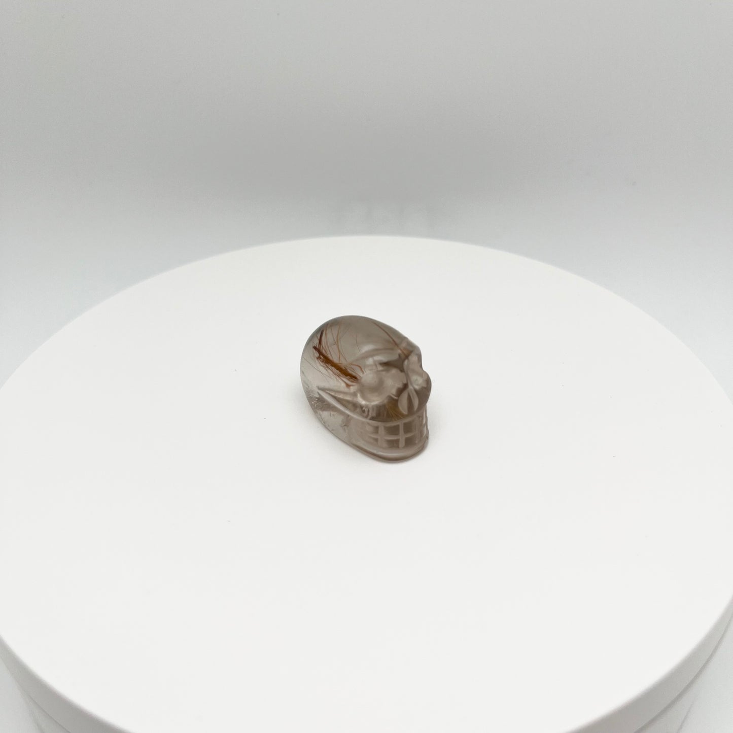 Copper Rutile Quartz Skull