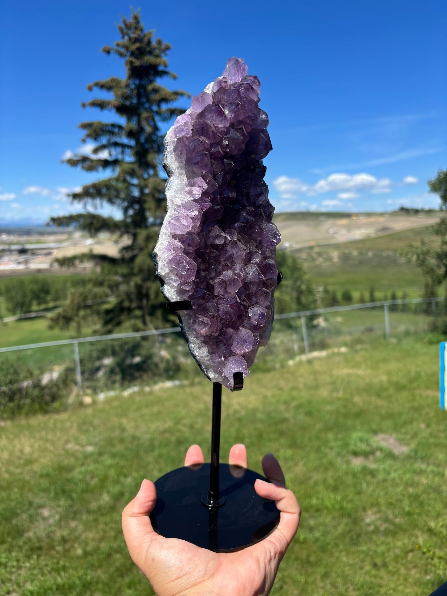 XL Raw Amethyst Chunk on Stand