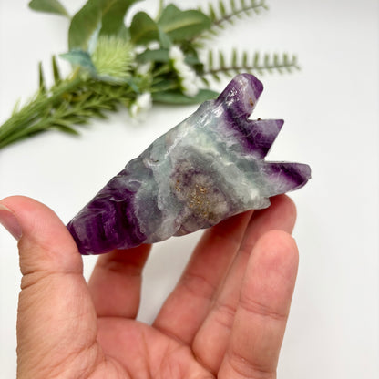 Fluorite Dragon Heads