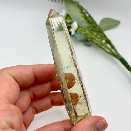 High Grade Champagne Citrine Tower with Phantoms