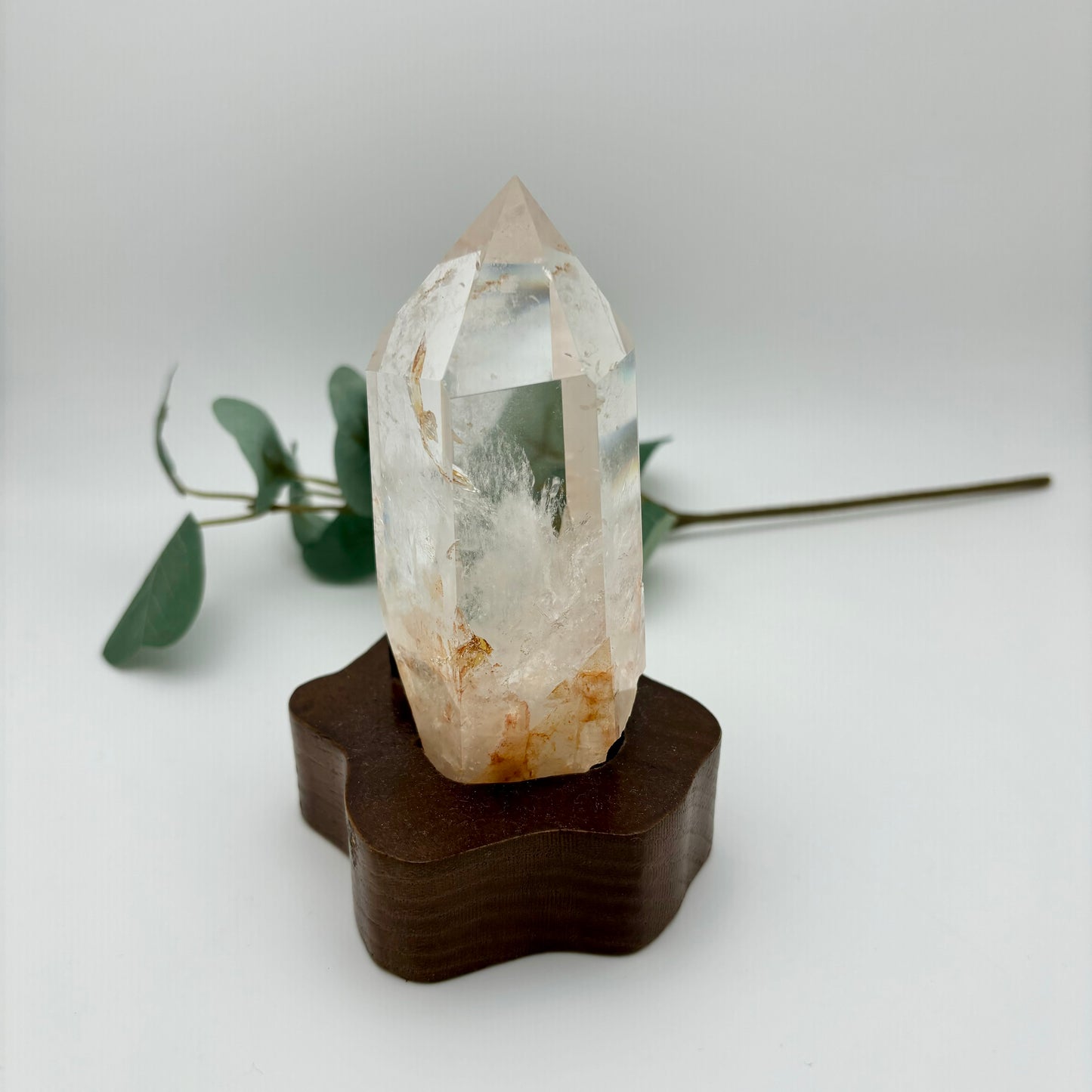 HQ Clear Quartz Points in Custom Stands