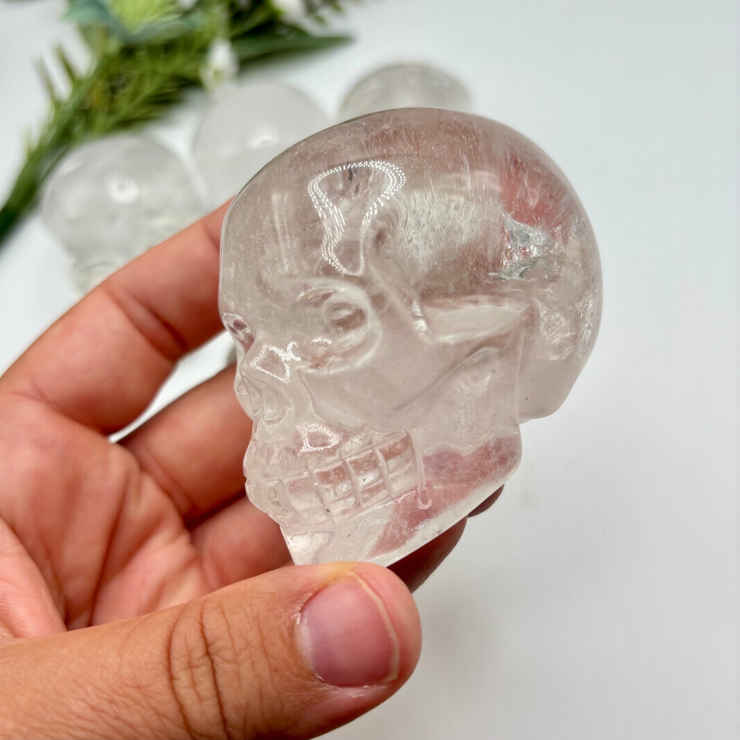 HQ Clear Quartz Skulls