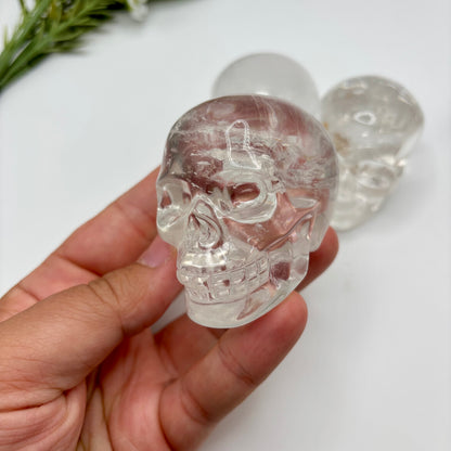 HQ Clear Quartz Skulls