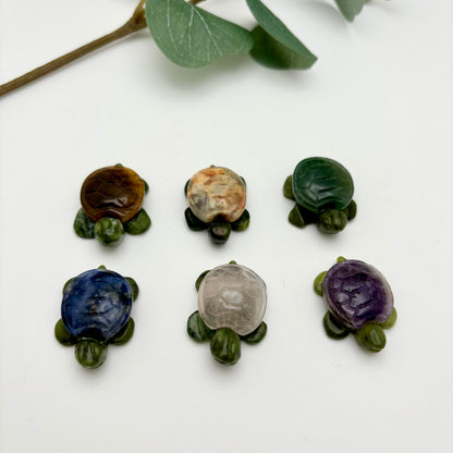 Jade and Mix Material Mini Turtles