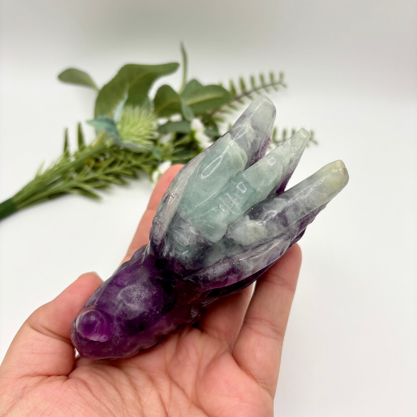 Fluorite Dragon Heads