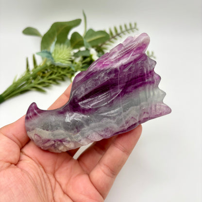 Fluorite Dragon Heads