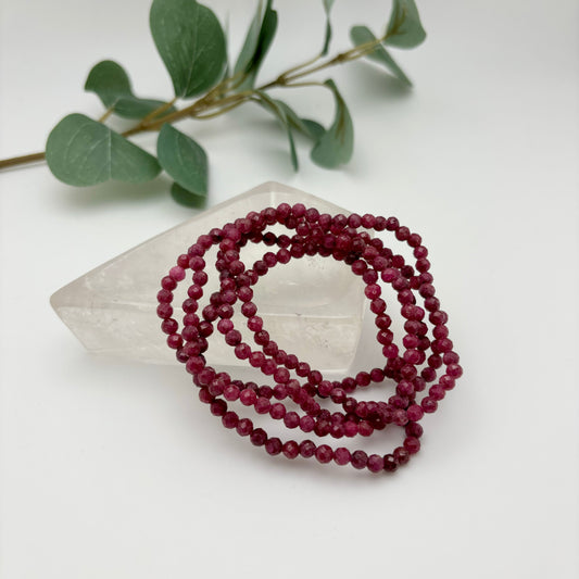 Faceted Ruby Bracelets