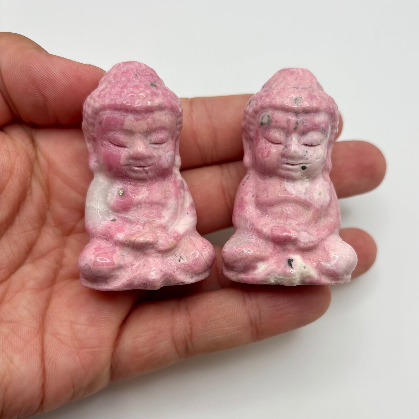 Peruvian Rhodonite Buddhas