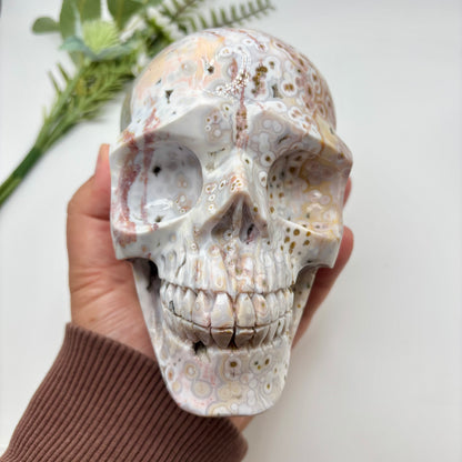 XL Morovato Ocean Jasper Skull
