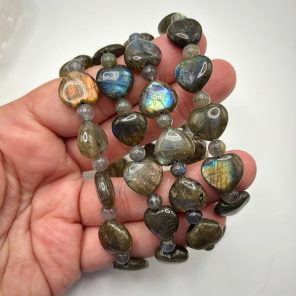 Heart Labradorite Bracelets