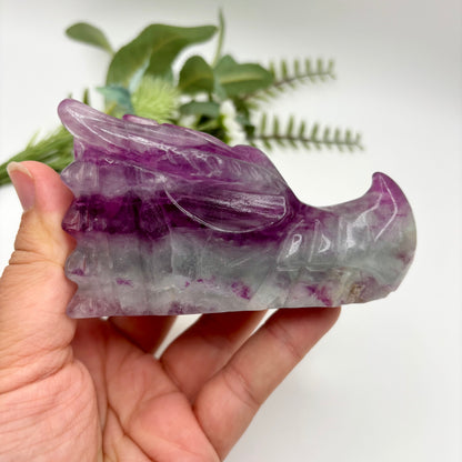 Fluorite Dragon Heads