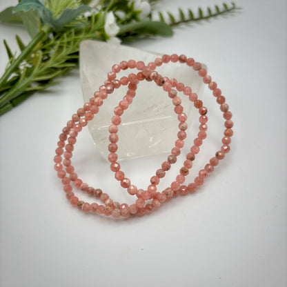 Faceted Rhodochrosite Bracelets