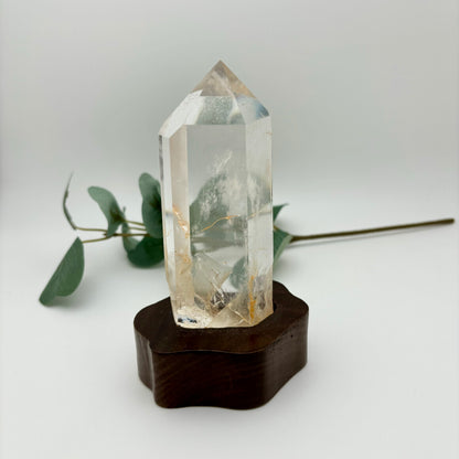 HQ Clear Quartz Points in Custom Stands