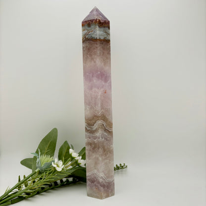 XL Amethyst with Crazy Lace Agate Tower