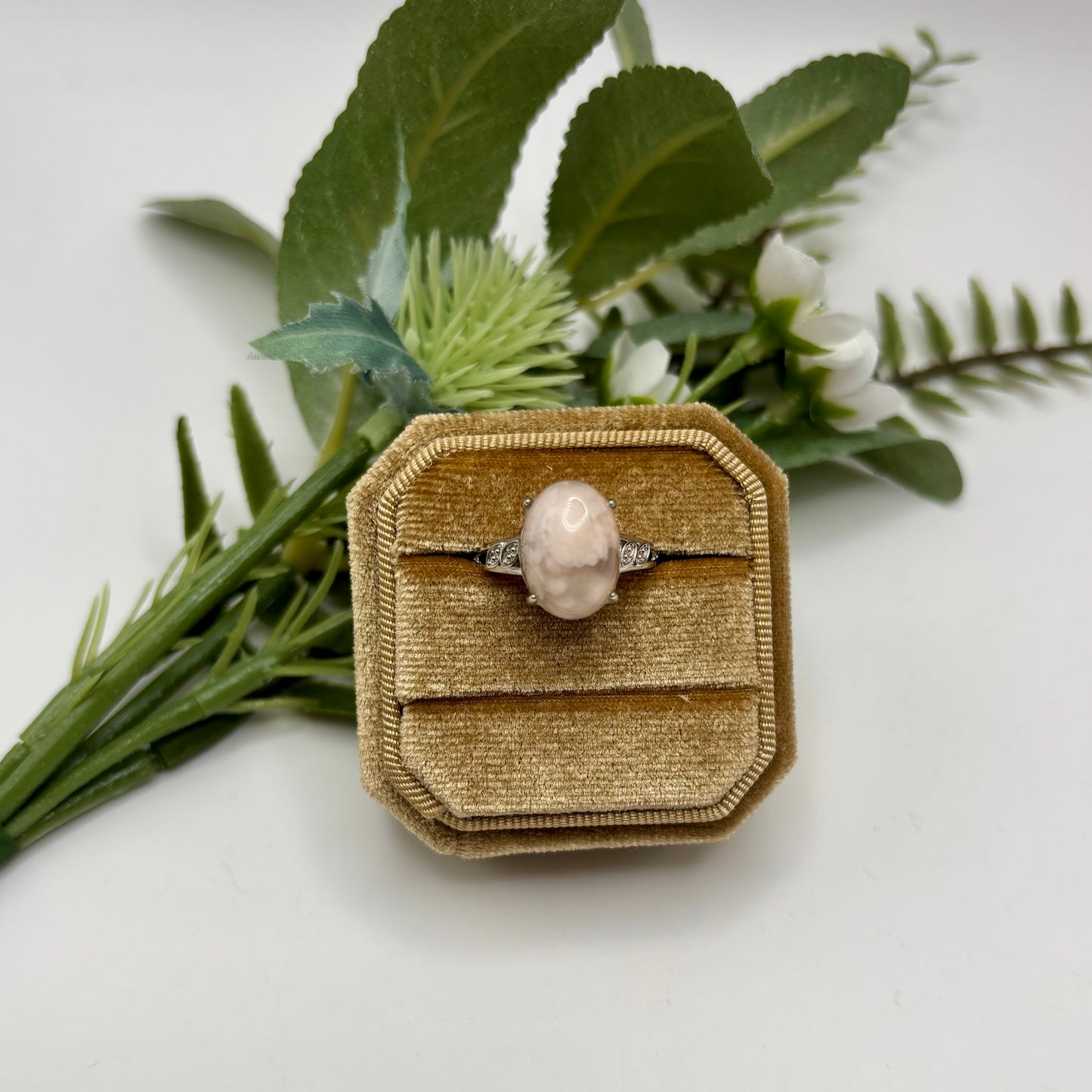 Flower Agate Rings