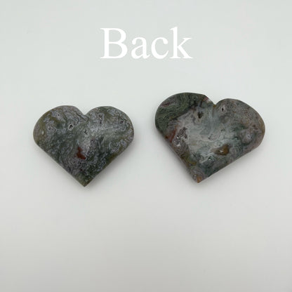 Purple/Blue Moss Agate Hearts