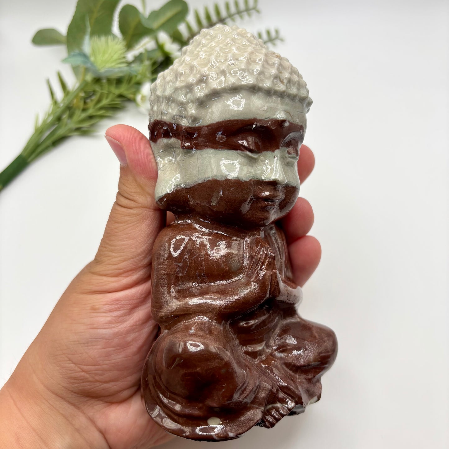 XL Polychrome Jasper Buddha
