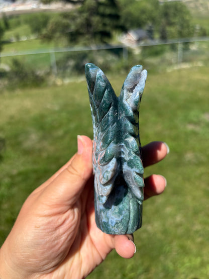 Moss Agate Hummingbird