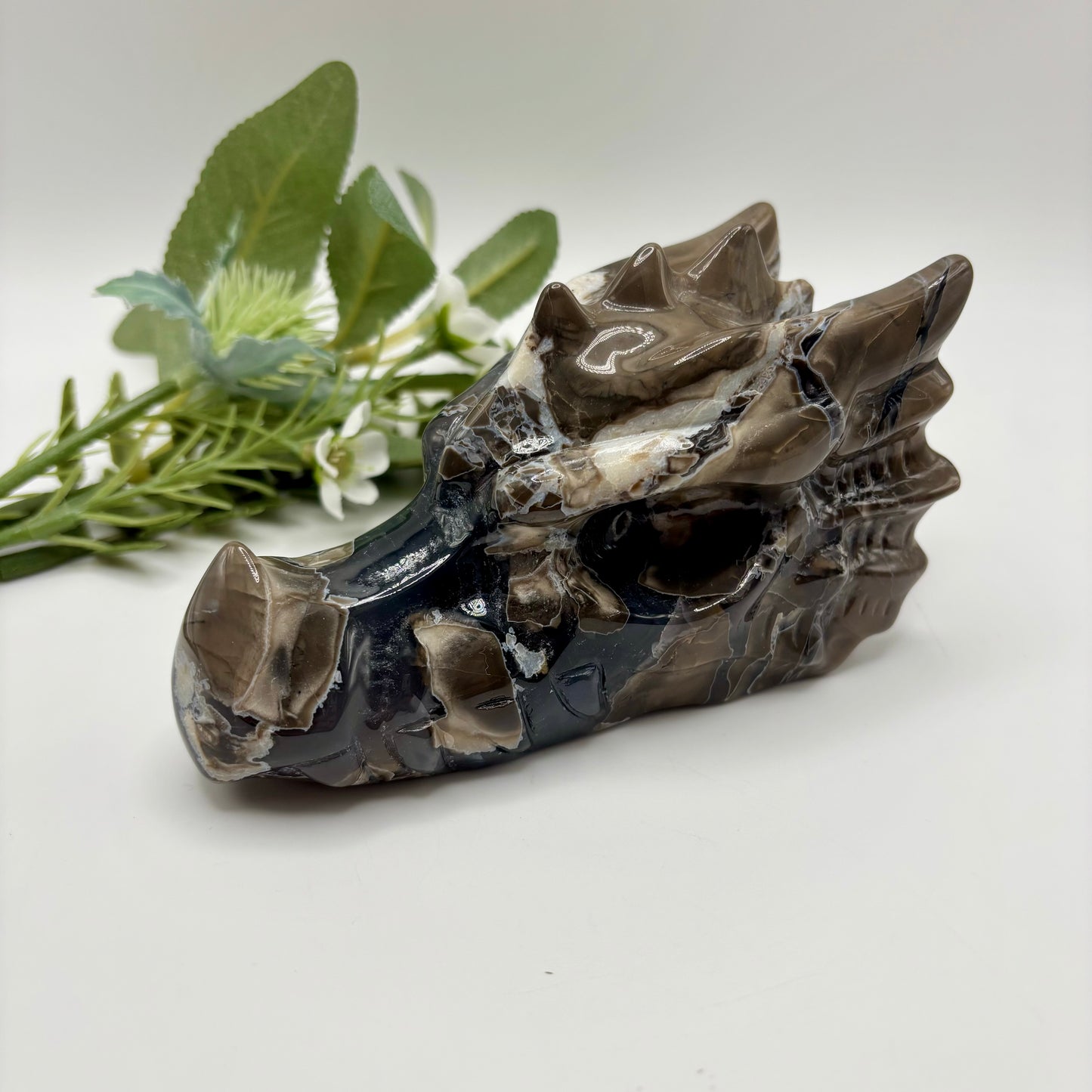 Volcanic Agate Dragon Head