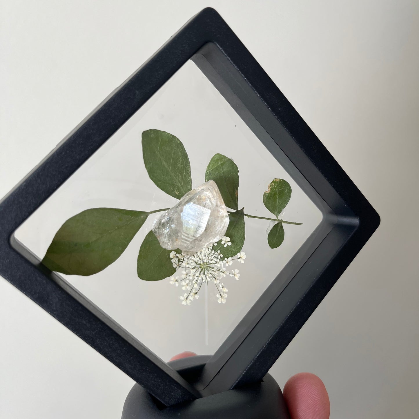 Quartz Diamond in Display Case