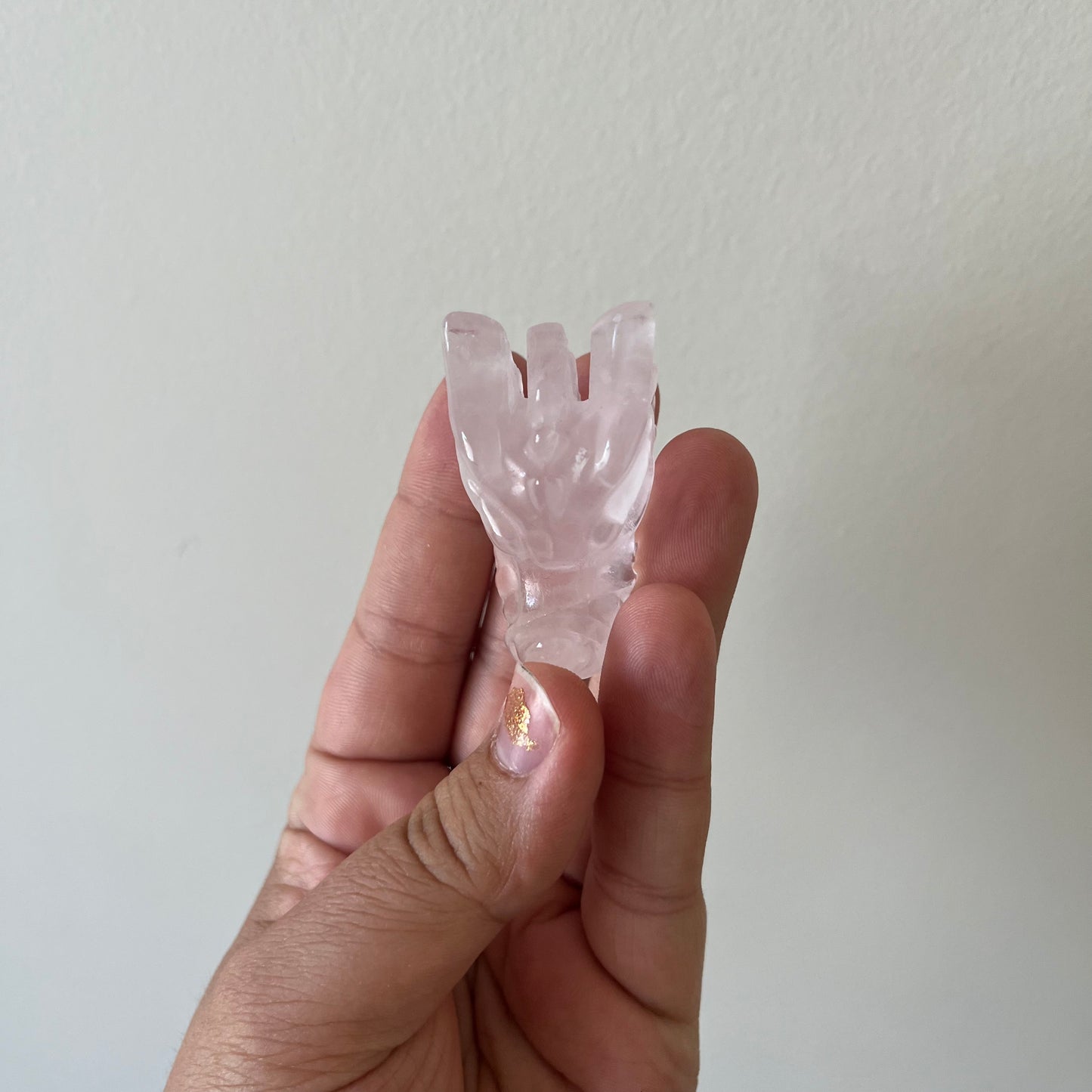 Rose Quartz Dragon Heads