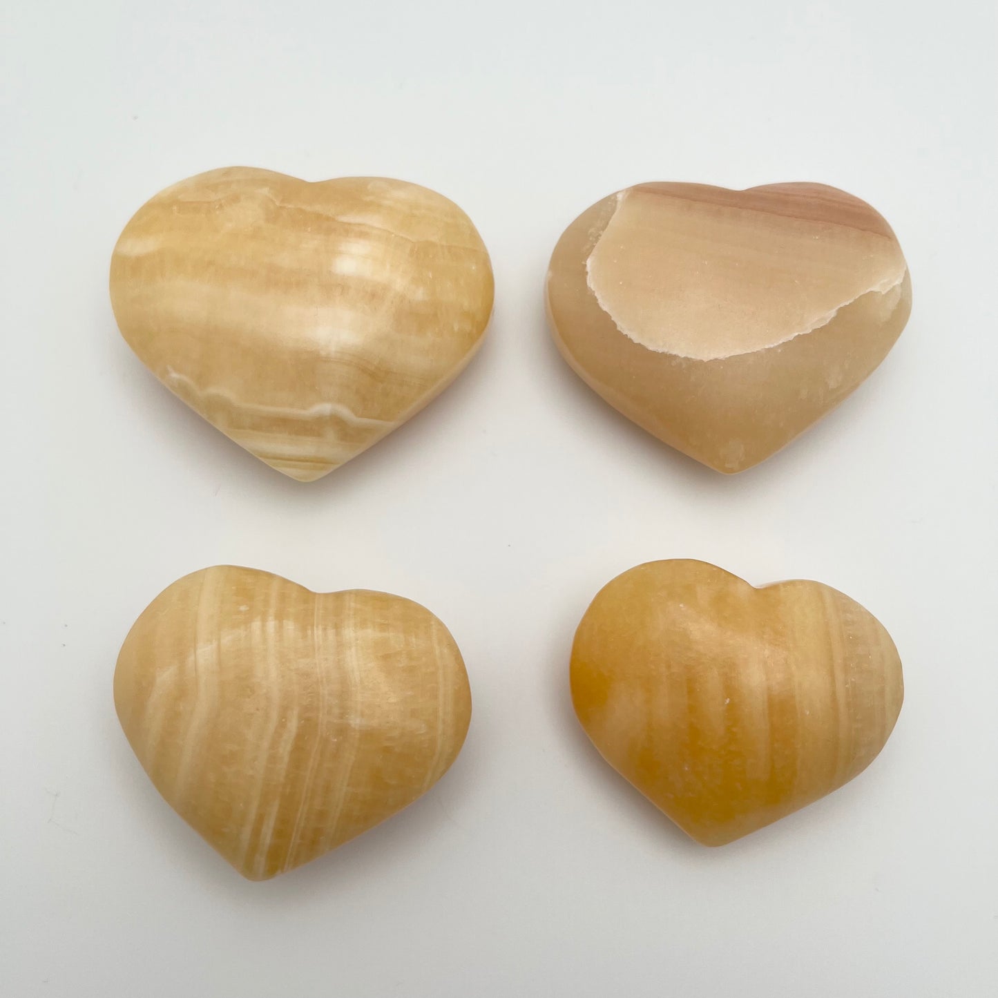 Orange Calcite Hearts