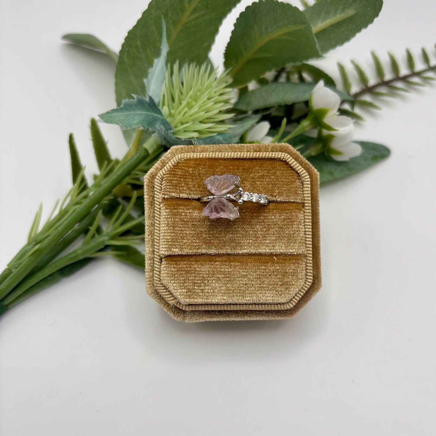 Fluorite Butterfly Rings