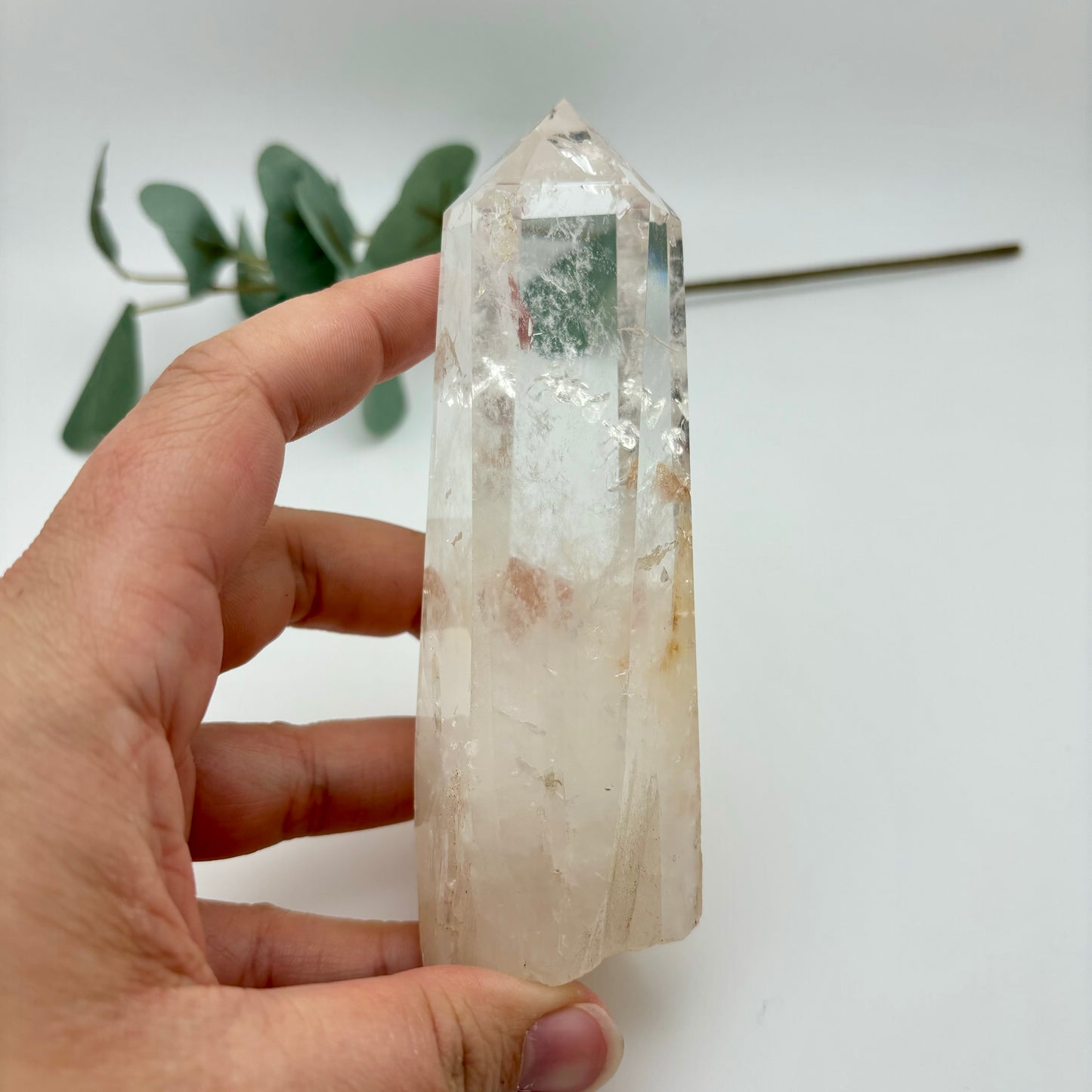 HQ Clear Quartz Points in Custom Stands
