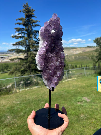 XL Raw Amethyst Chunk on Stand
