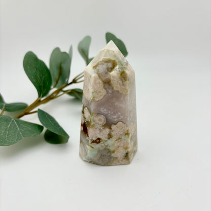 Green Flower Agate Towers
