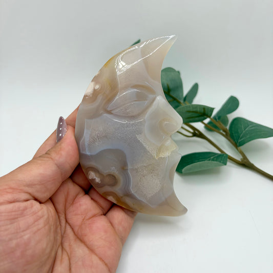 Flower Agate Moon