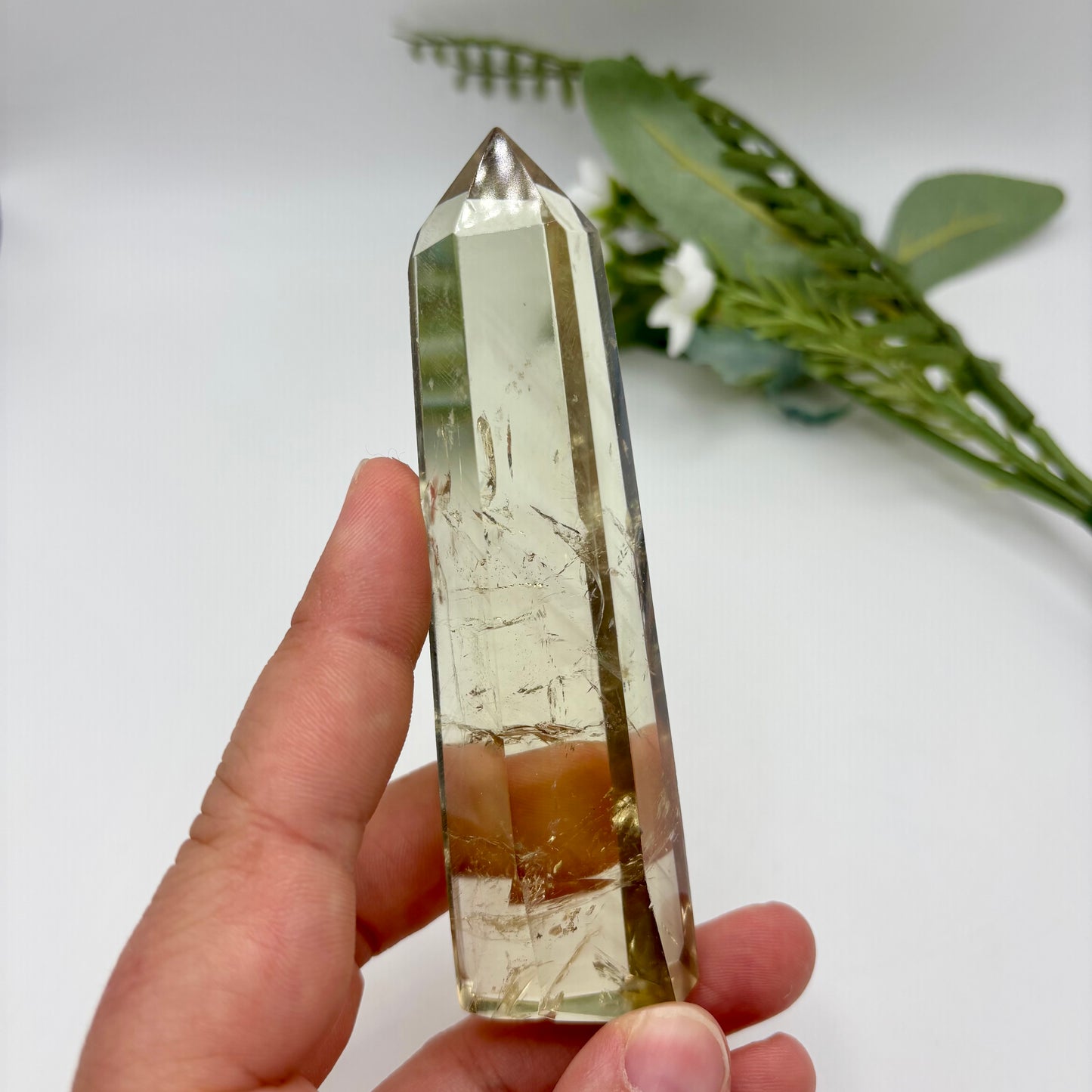 High Grade Champagne Citrine Tower with Phantoms