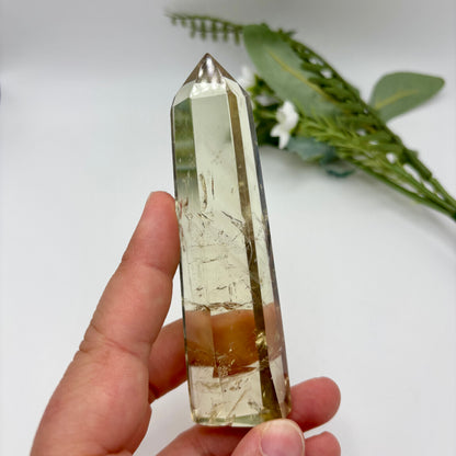 High Grade Champagne Citrine Tower with Phantoms