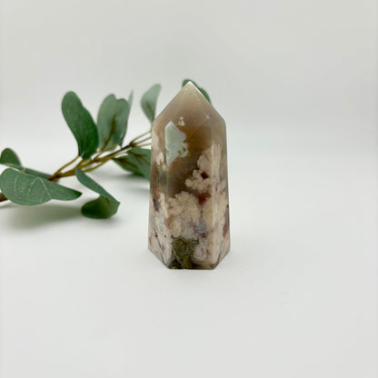 Green Flower Agate Towers