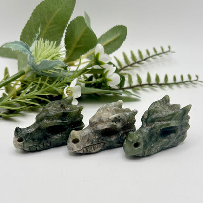 Small Jade Dragon Heads
