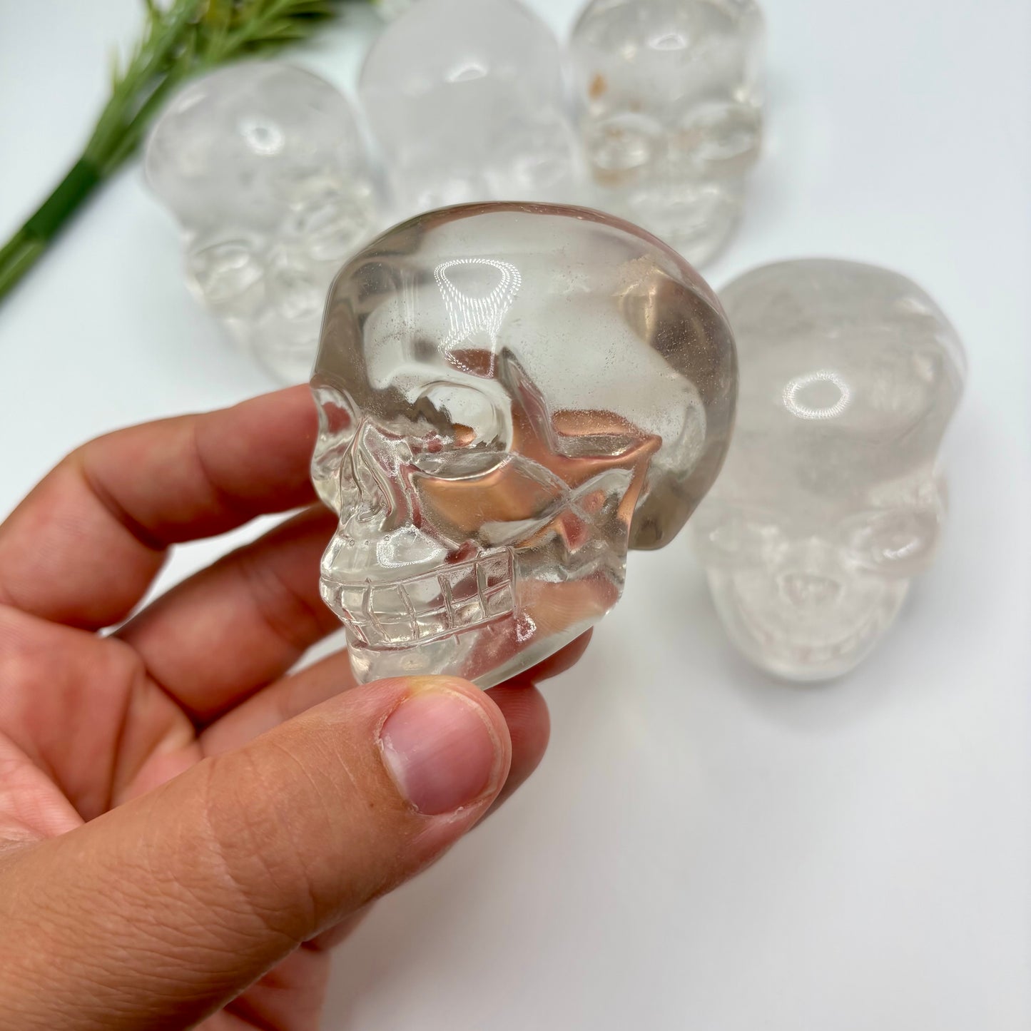 HQ Clear Quartz Skulls